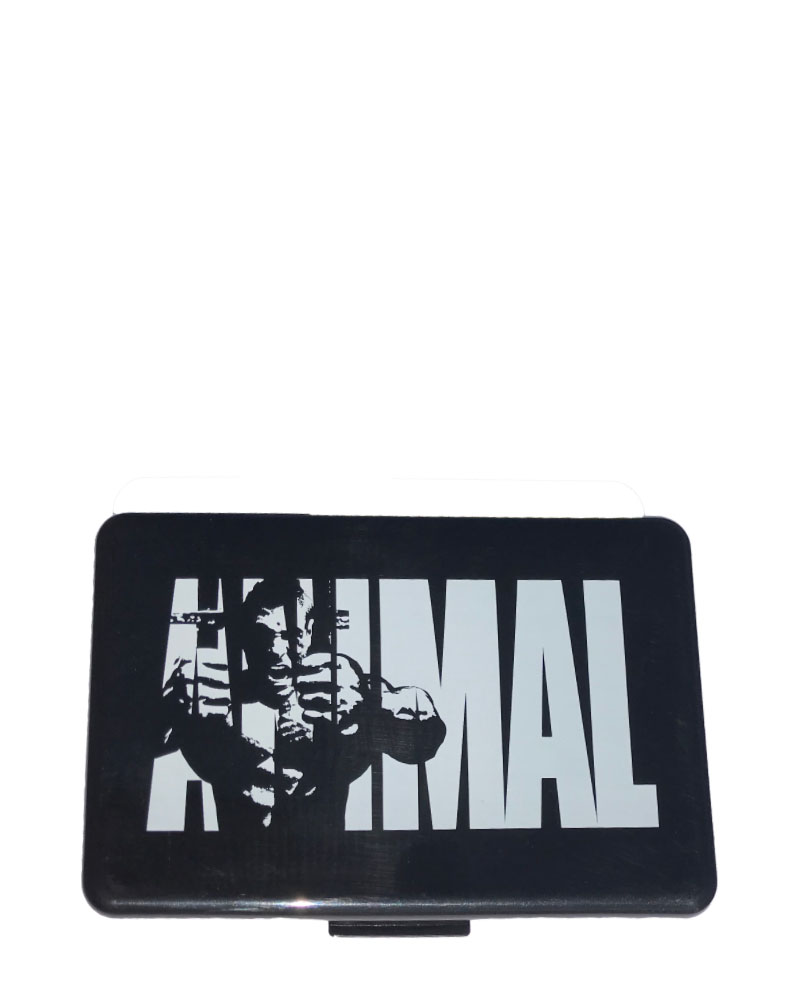 Universal Nutrition Black Pill Case – White Animal Logo
