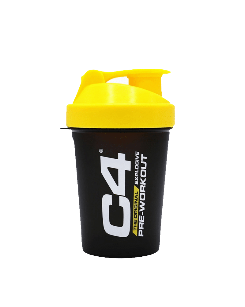 Cellucor C4 Solid Black with Yellow Shaker - 600ml