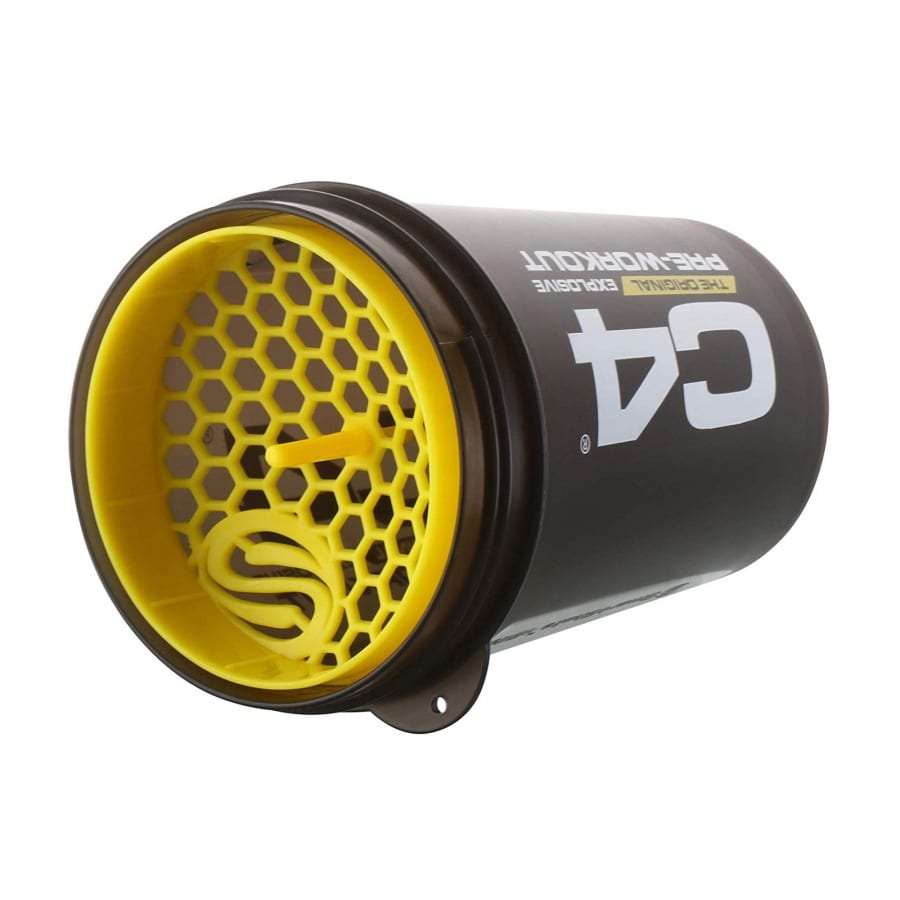 Cellucor C4 Solid Black with Yellow Shaker - 600ml - Image 2