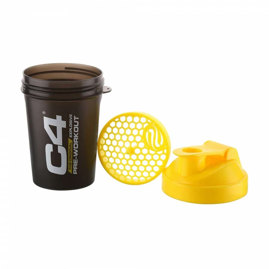Cellucor C4 Solid Black with Yellow Shaker - 600ml - Image 3